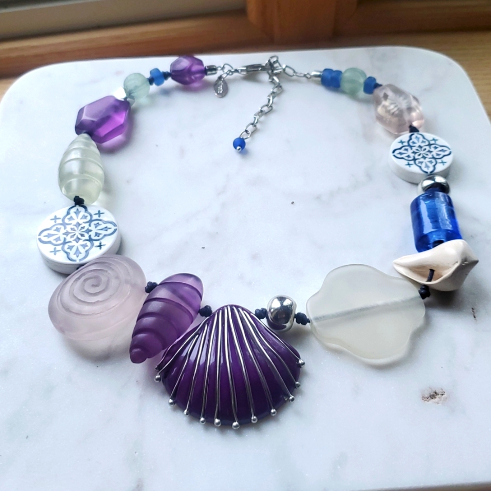 Chicos Statement Seashell Necklace - image 2